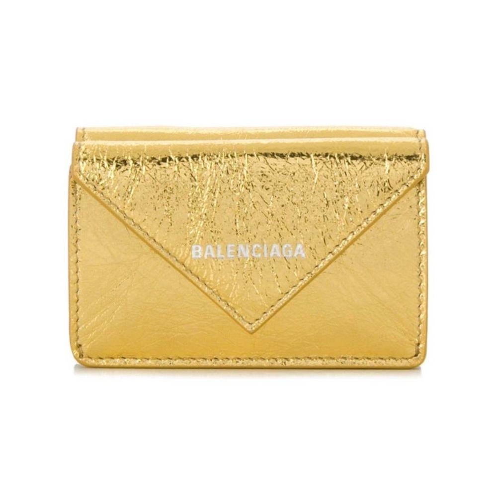 Balenciaga Metallic Gold Wallet